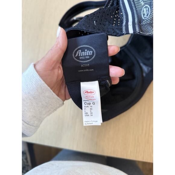 Anita L61232 Women's Black Momentum Underwire Sport Bra US Size 34 G - Picture 7 of 7